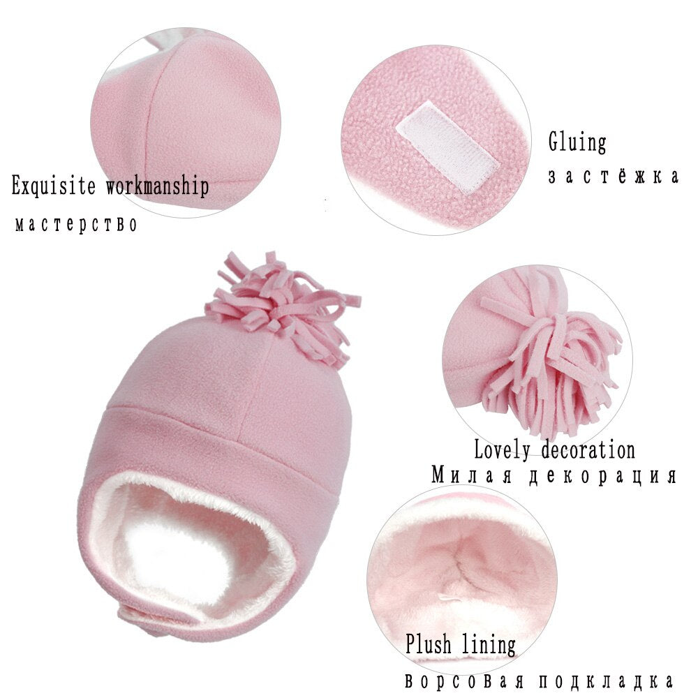 Hat Baby Boy Gloves Set Beanie Newborn Photography Accessories Children's Cap With Ears