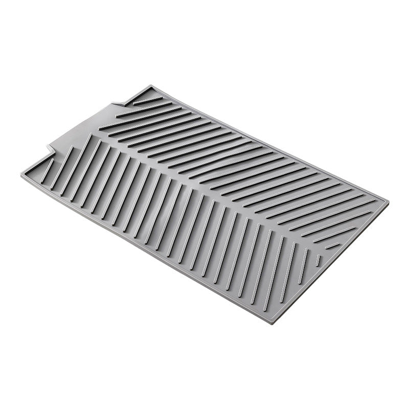 Dishes drain pad insulation pad can be cut kitchen wash countertop drain dishes sink stove water control silicone mat