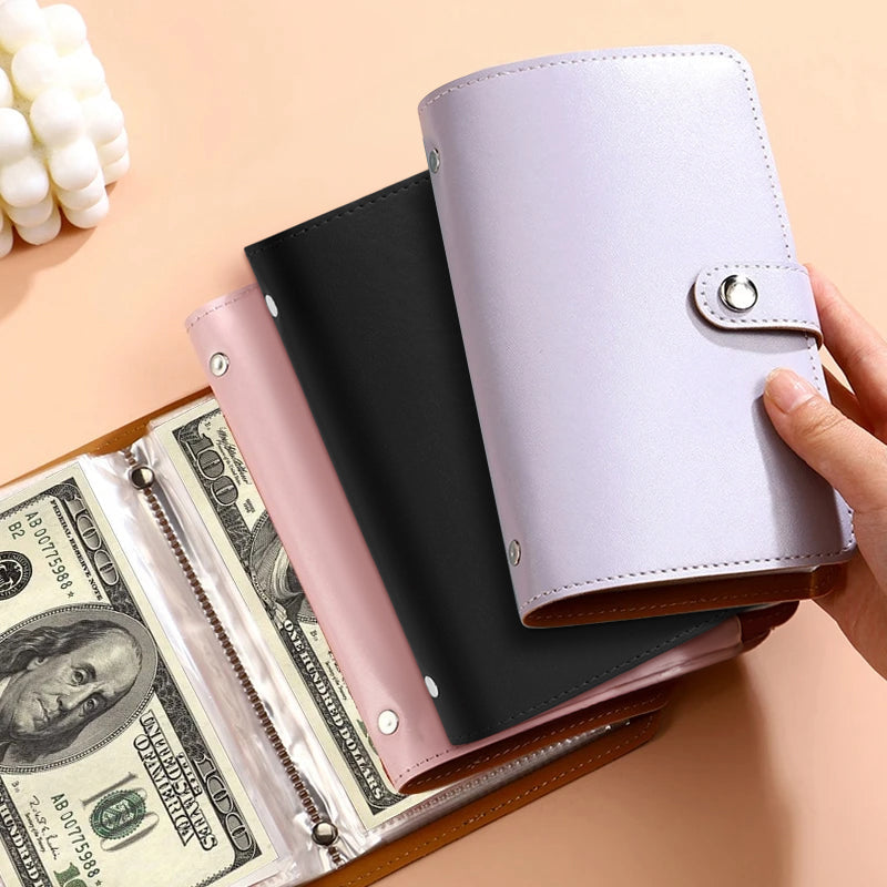 Versatile 100 - envelope savings book. Doubles as banknote album, money - saving organizer & photocard holder. Great for managin