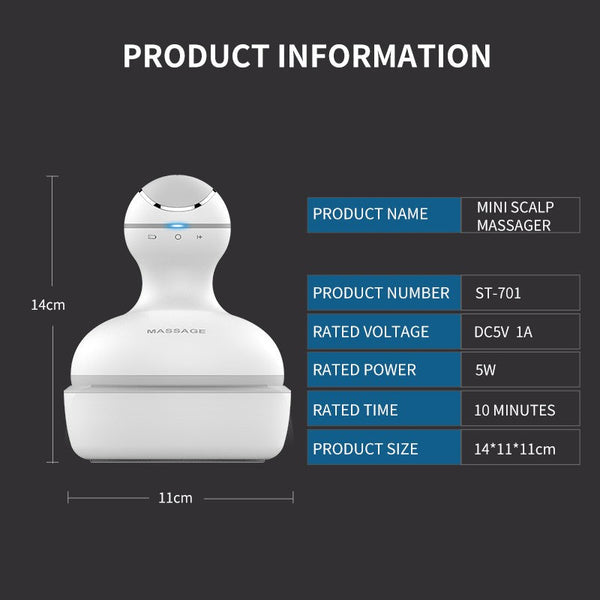 Head massager rechargeable head massager electric 3D scalp massager multifunctional head physiotherapy instrument