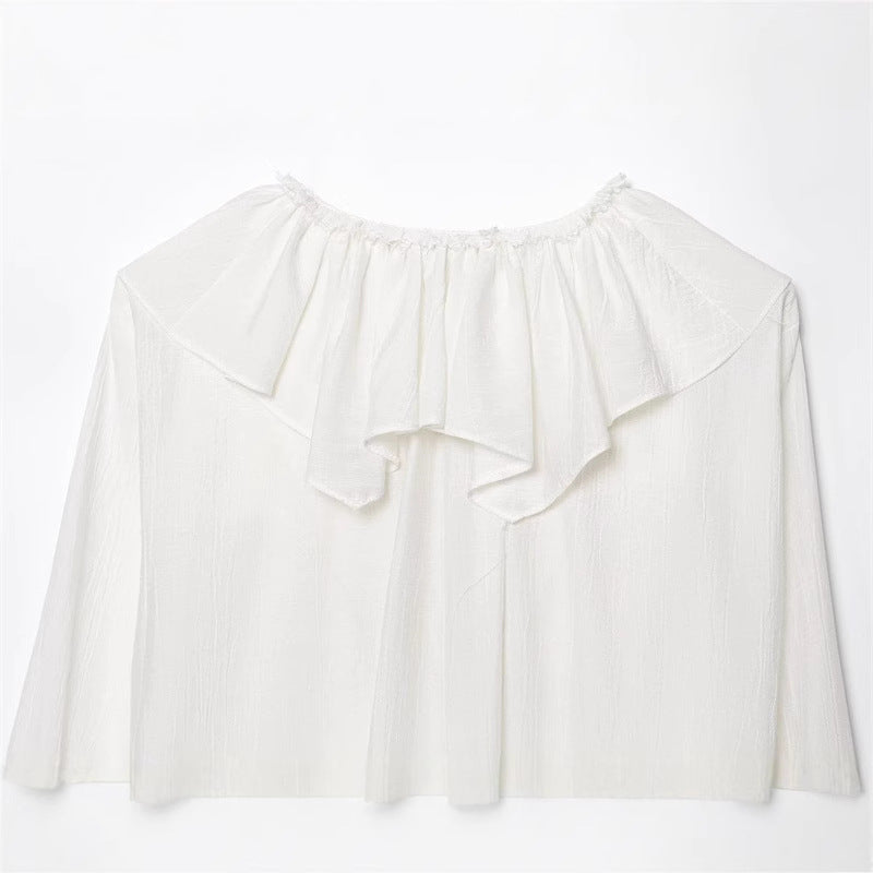 Style Women's Fashion Casual Long Sleeve Layered Decorative Shirt