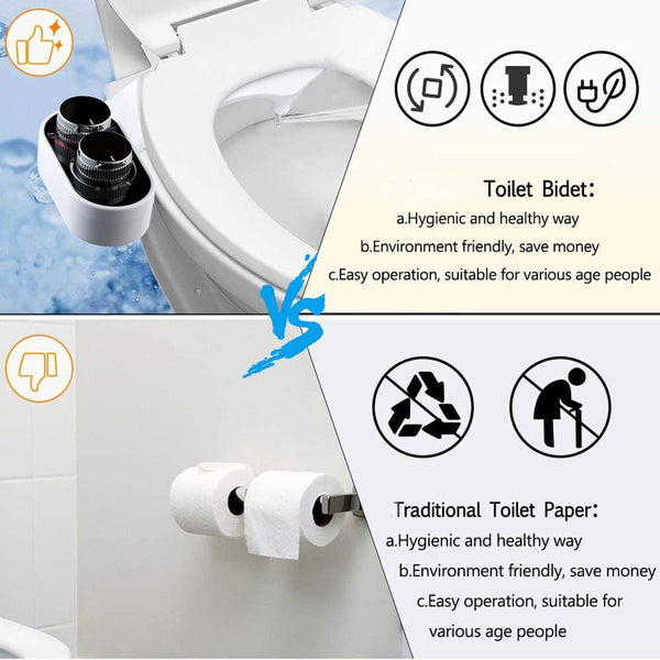 Smart Body Cleaner Unplugged Hot And Cold Water Simple Installation Hip Washing Double Nozzle Toilet Cover Plate