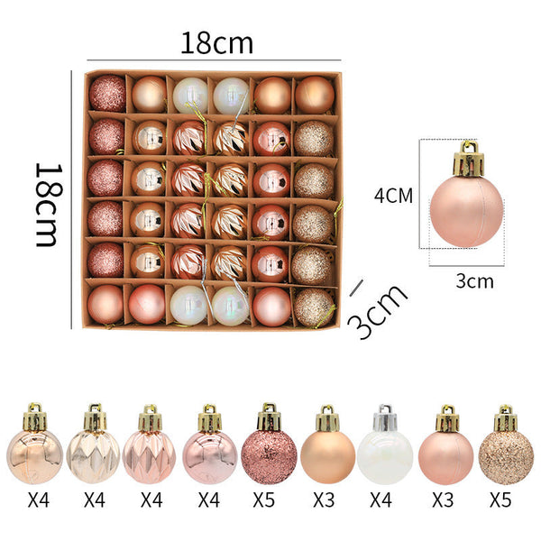 Christmas balls Christmas gifts decorations a variety of mixed 36PCS