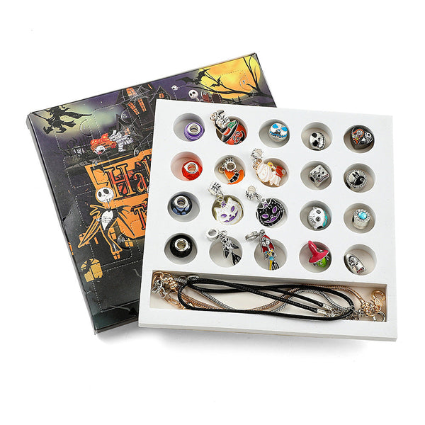 Halloween children DIY large hole bead bracelet bracelet necklace gift box blind box set accessories
