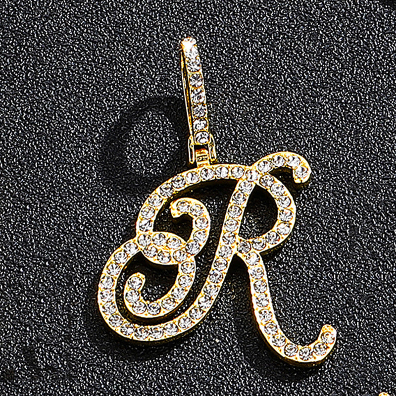 Hip hop accessories grass letter pendant melon seed buckle Cuban chain accessory