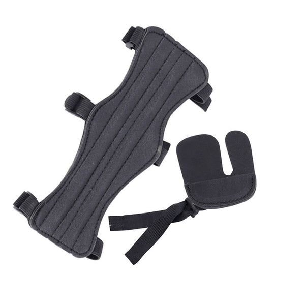 Bow and Arrow Equipment Arm Guard Finger Guard Set Retro Traditional Outdoor Sports Protective Gear Archery Accessories