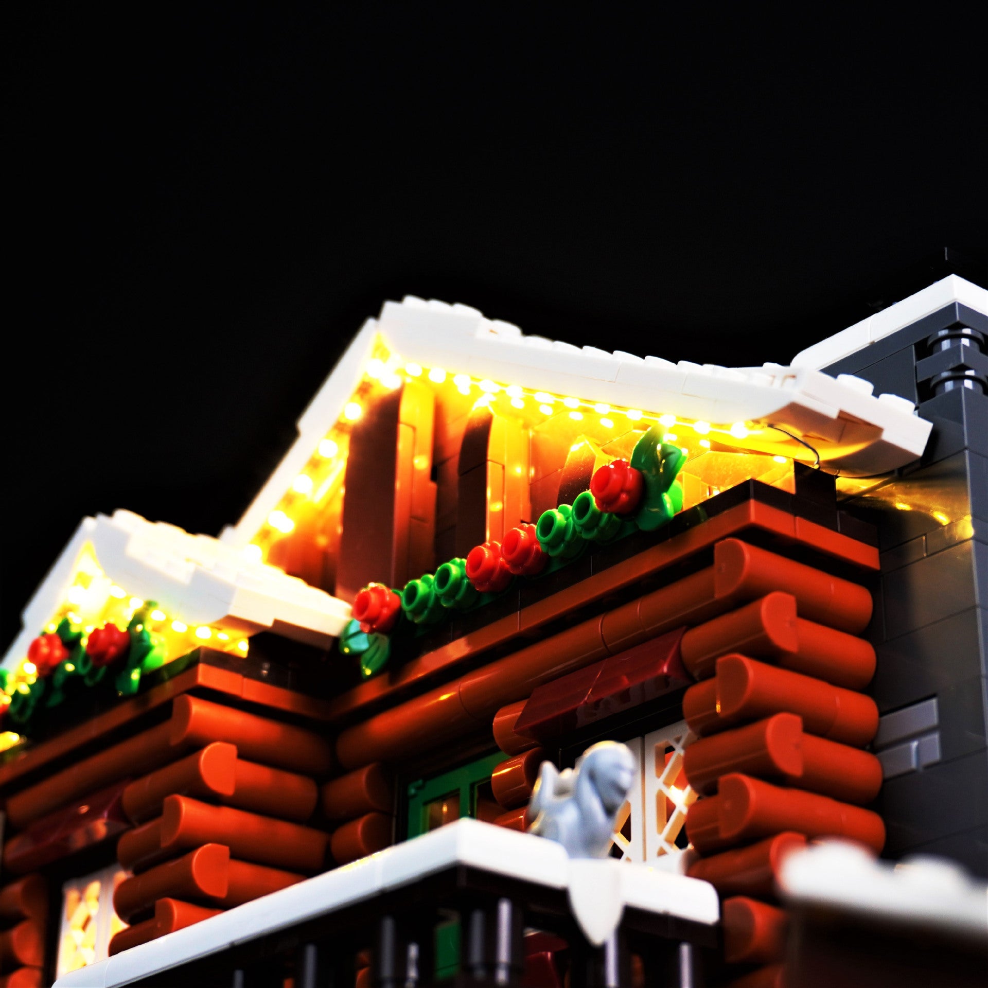 DIY lighting compatible with LEGO 10325 winter snow mountain cabin building blocks with remote control LED lighting