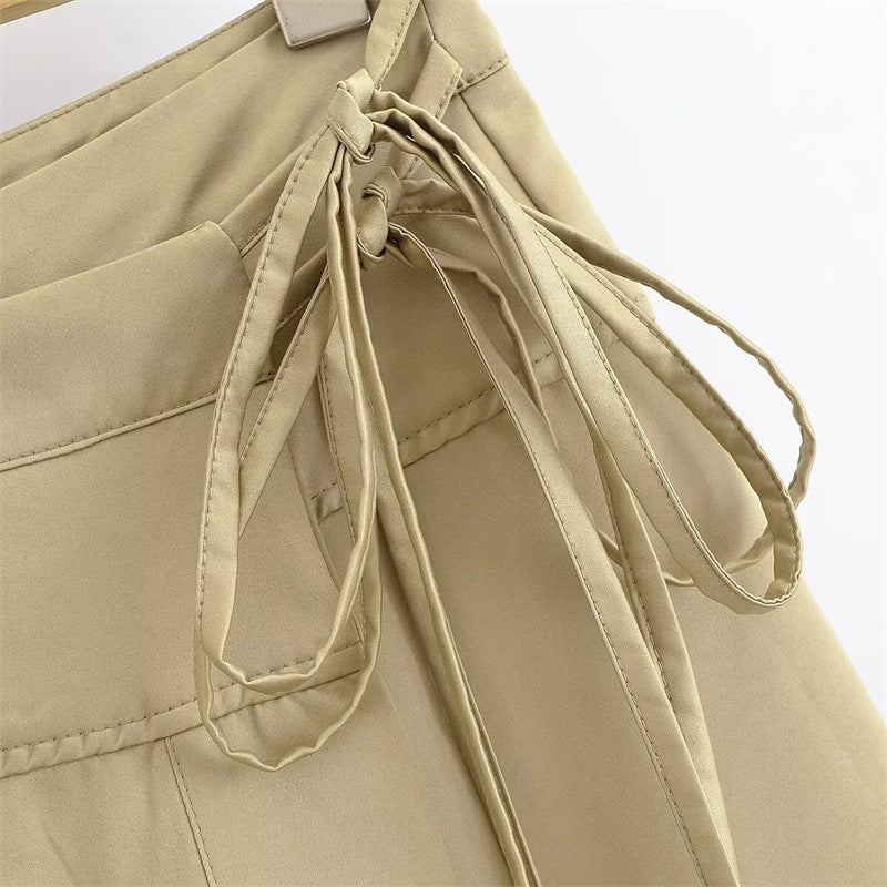 Summer New  Style Women's Fashionable Elegant Wrap Skirt with Mid-Waist and Midi Length