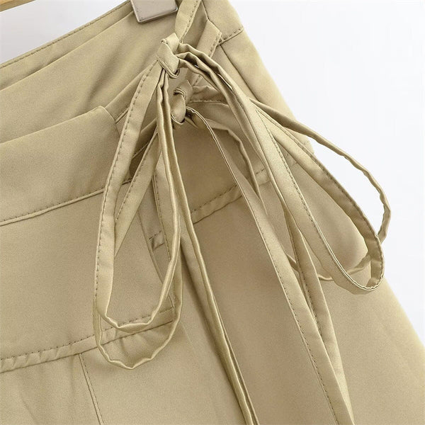 Summer New  Style Women's Fashionable Elegant Wrap Skirt with Mid-Waist and Midi Length