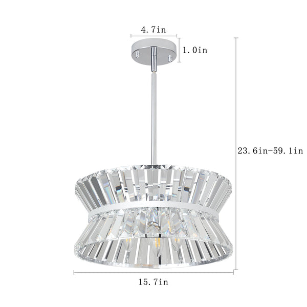 Modern Crystal Chandelier for Living-Room Round  Cristal Lamp Luxury Home Decor Light Fixture