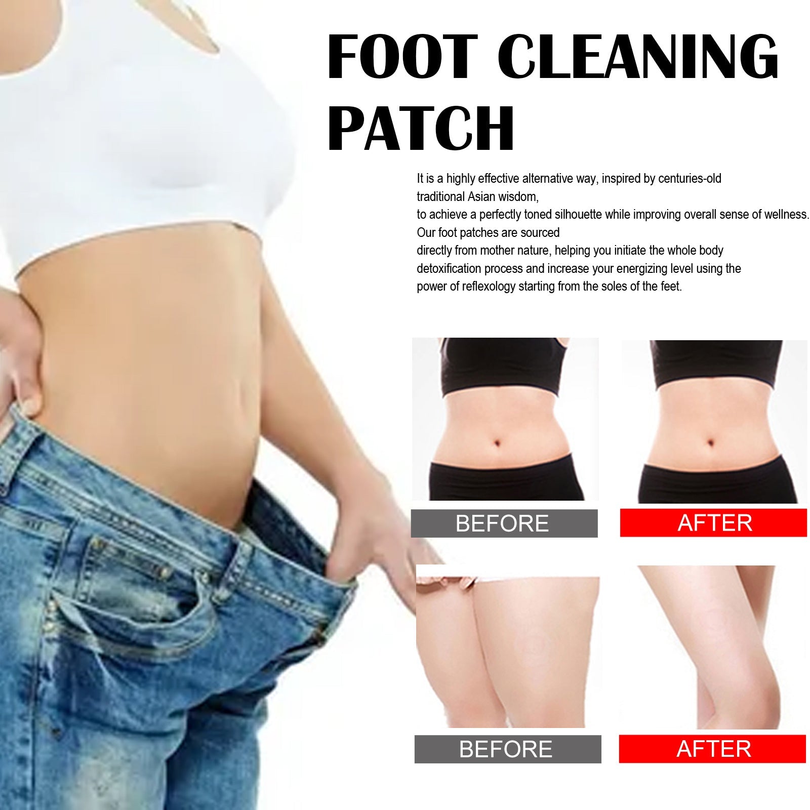 Ginger Body Shaping Foot Patch, Body Dehumidification Firming Slimming Massage Patch