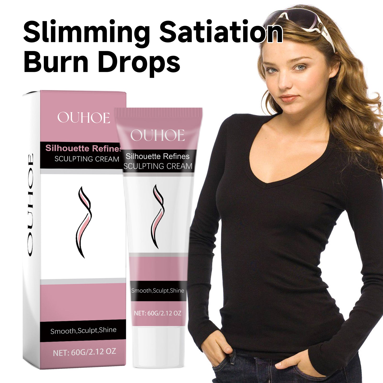 Silhouette Refines Sculpting Cream, Relax The Muscle Belly In Compact Leg Arm Proud Flesh Model Body Slimming Massage Cream