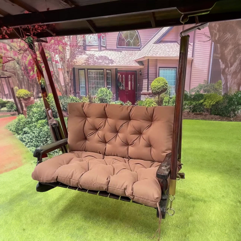 Outdoor 2/3-seater bench/swing cushions: thickened, with backrest, waterproof.