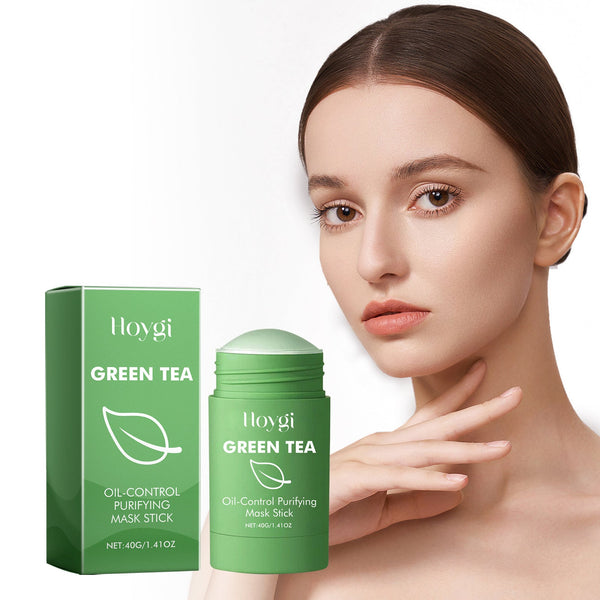 HOYGI Green Tea Cleansing Mask Pores Purifying Remove Blackheads Oil Control Acne Treatment Blemish Mark Whitening Moisturizing Mask