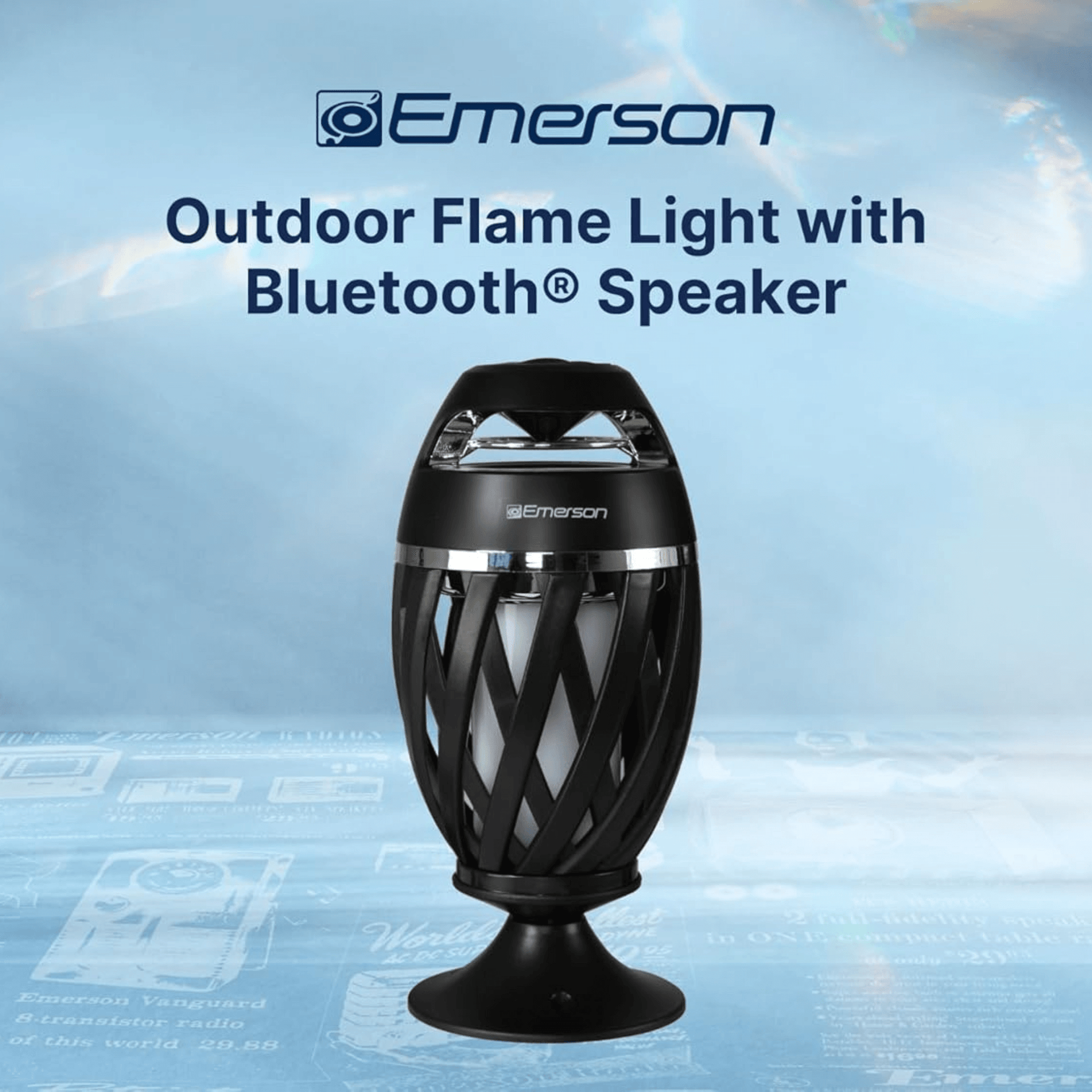 Emerson Outdoor Flame Light Bluetooth Speaker