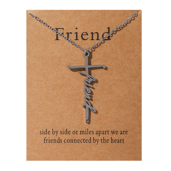 Faith Religious Gift Stainless Steel Cross Collarbone Chain Sweater Chain