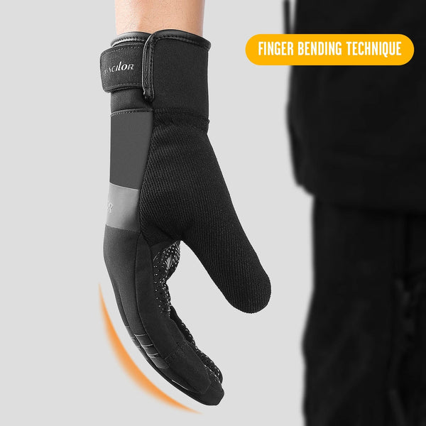 Outdoor new cycling warm cycling gloves thickened and plush comfortable touch screen anti splash and anti slip
