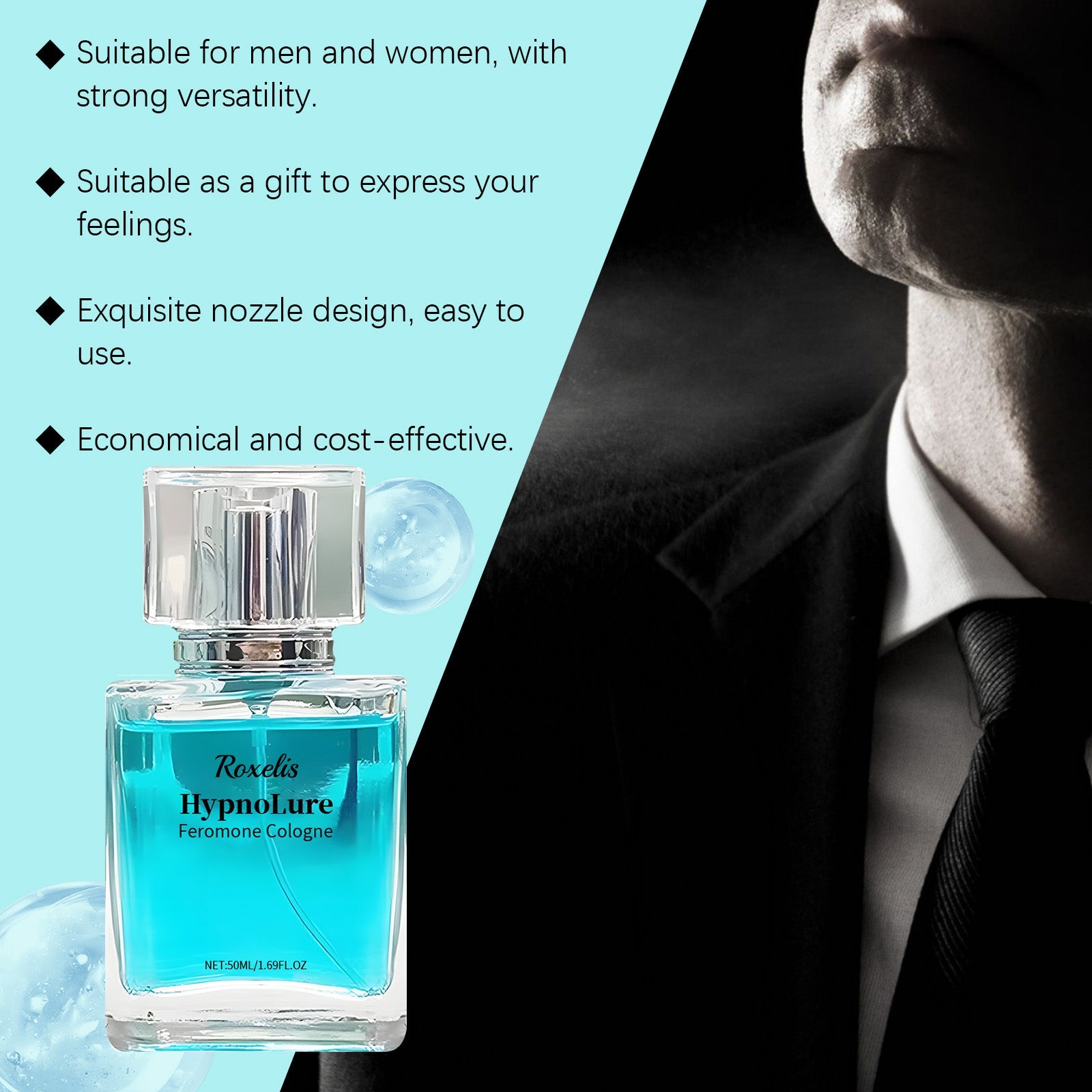 Feromone Cologne, Cologne Exudes A Classic Fragrance To Enhance Charm. Portable Natural Fresh Fragrance