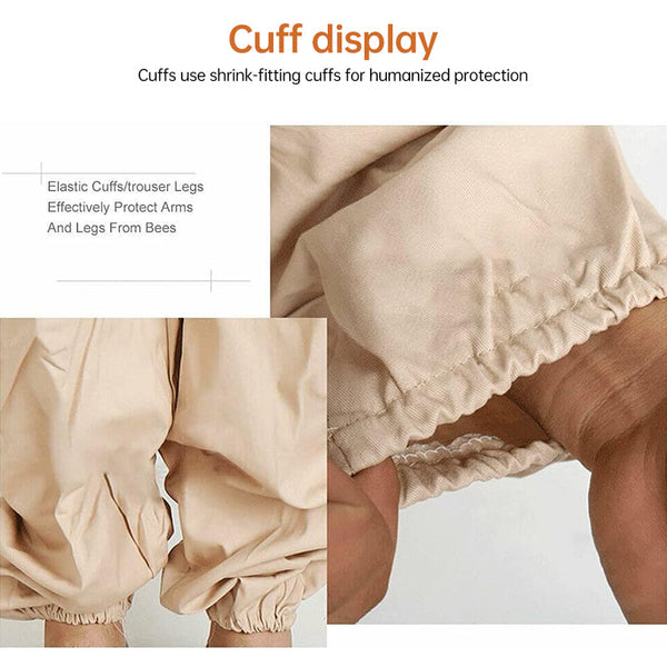 1 Set of Professional Ventilated Full - Body Beekeeping Suit with Gloves