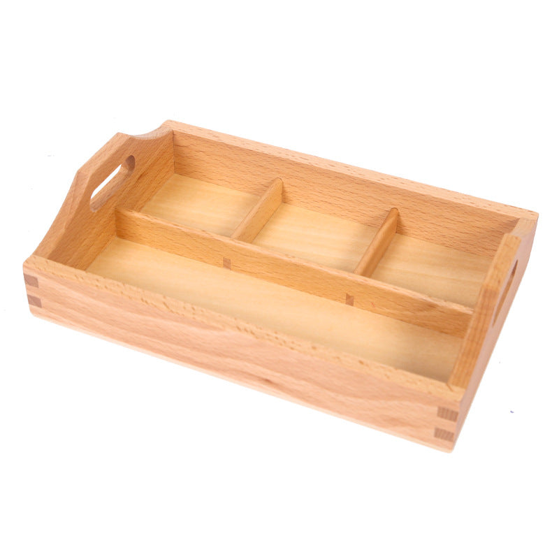 Montessori Daily Life Teaching Aids Children's Three-Grid Classification Plate Kindergarten Auxiliary Teaching Materials Classification Plate