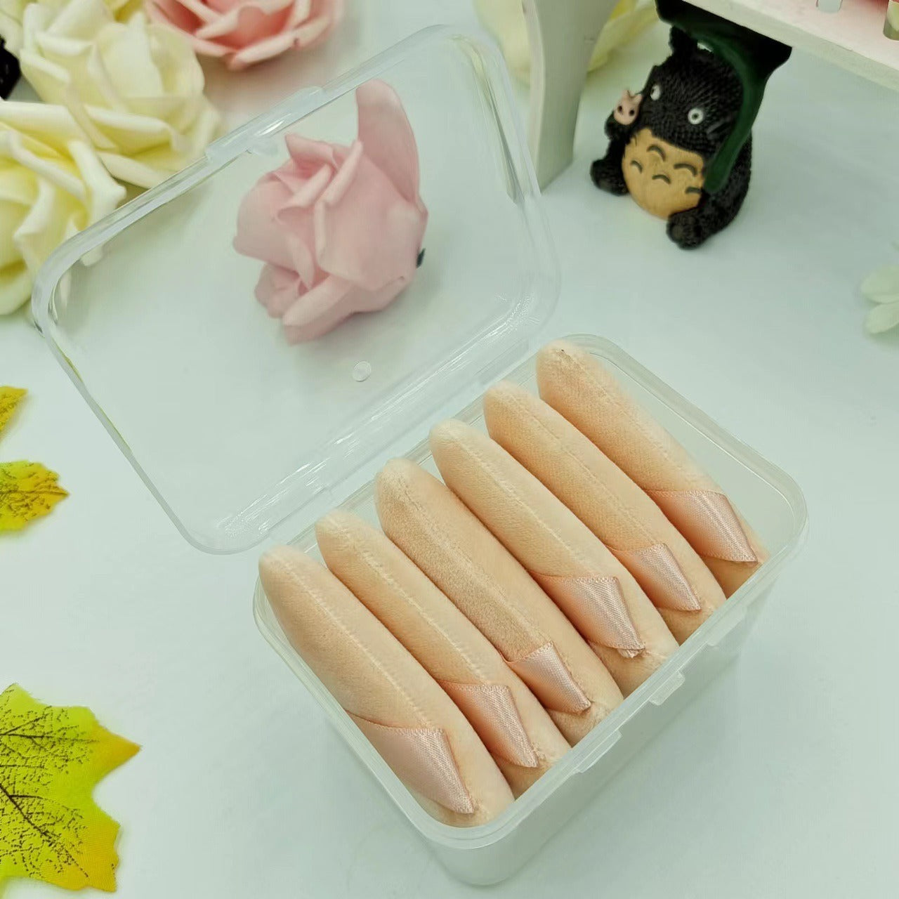 Triangle Dry Powder Puff Fiber Crystal Cotton Delicate On Makeup Beauty Tools Powder Puff