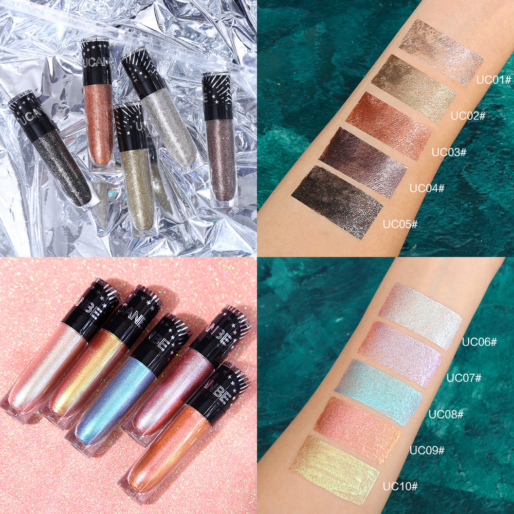 UCANBE New 8 color butterfly pattern diamond flash repair disc chameleon polarized face brightening three dimensional highlight set