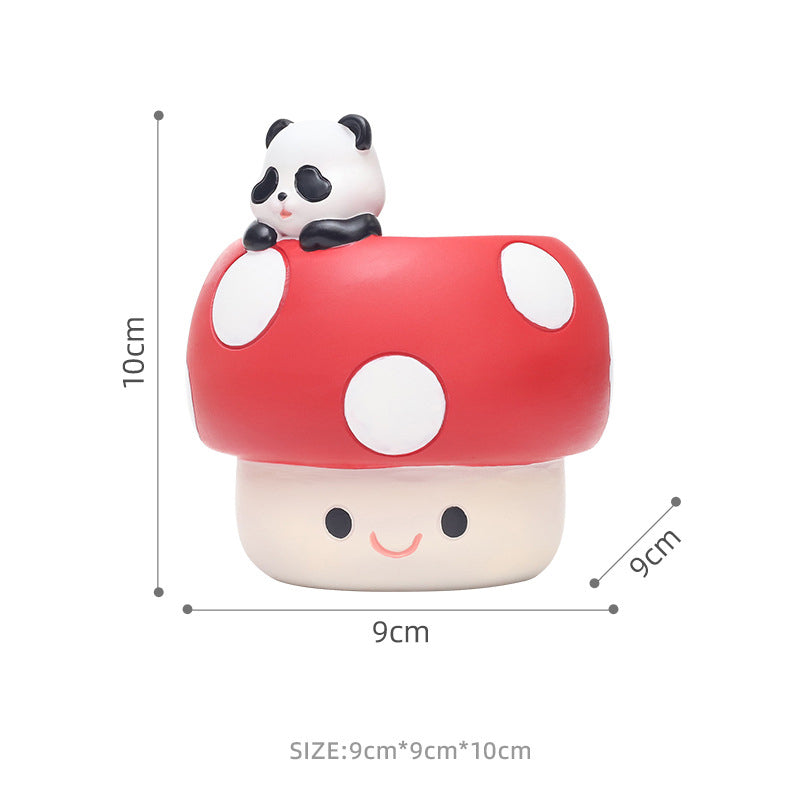 Horticultural Cartoon Creative Fun Mushroom Resin Flower Pot Container Desktop Landscape Potted Flower Utensils