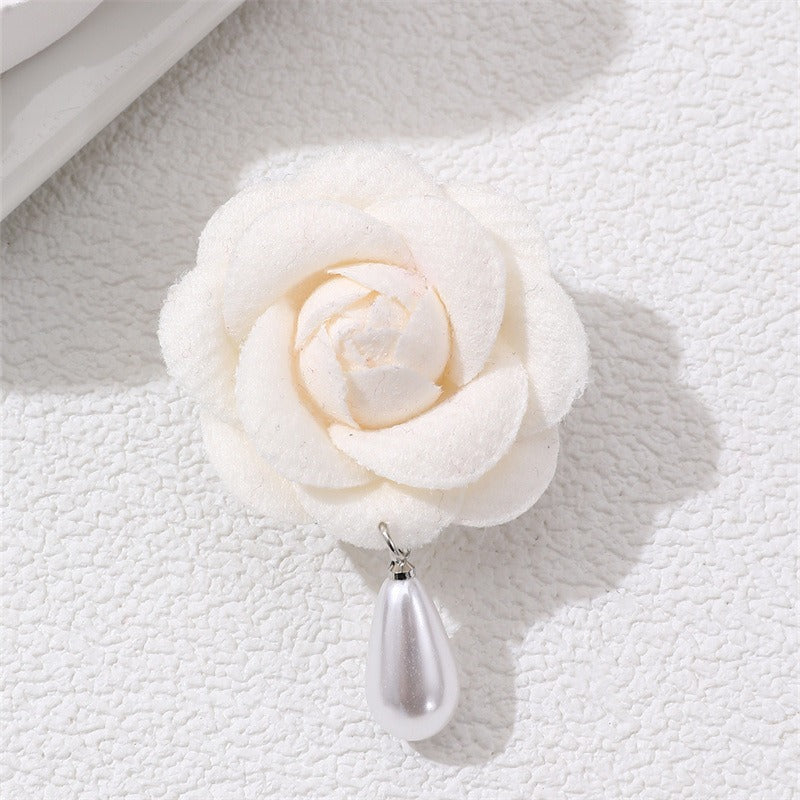 Flower pearl brooch female fashion camellia wedding dress decoration female jewelry