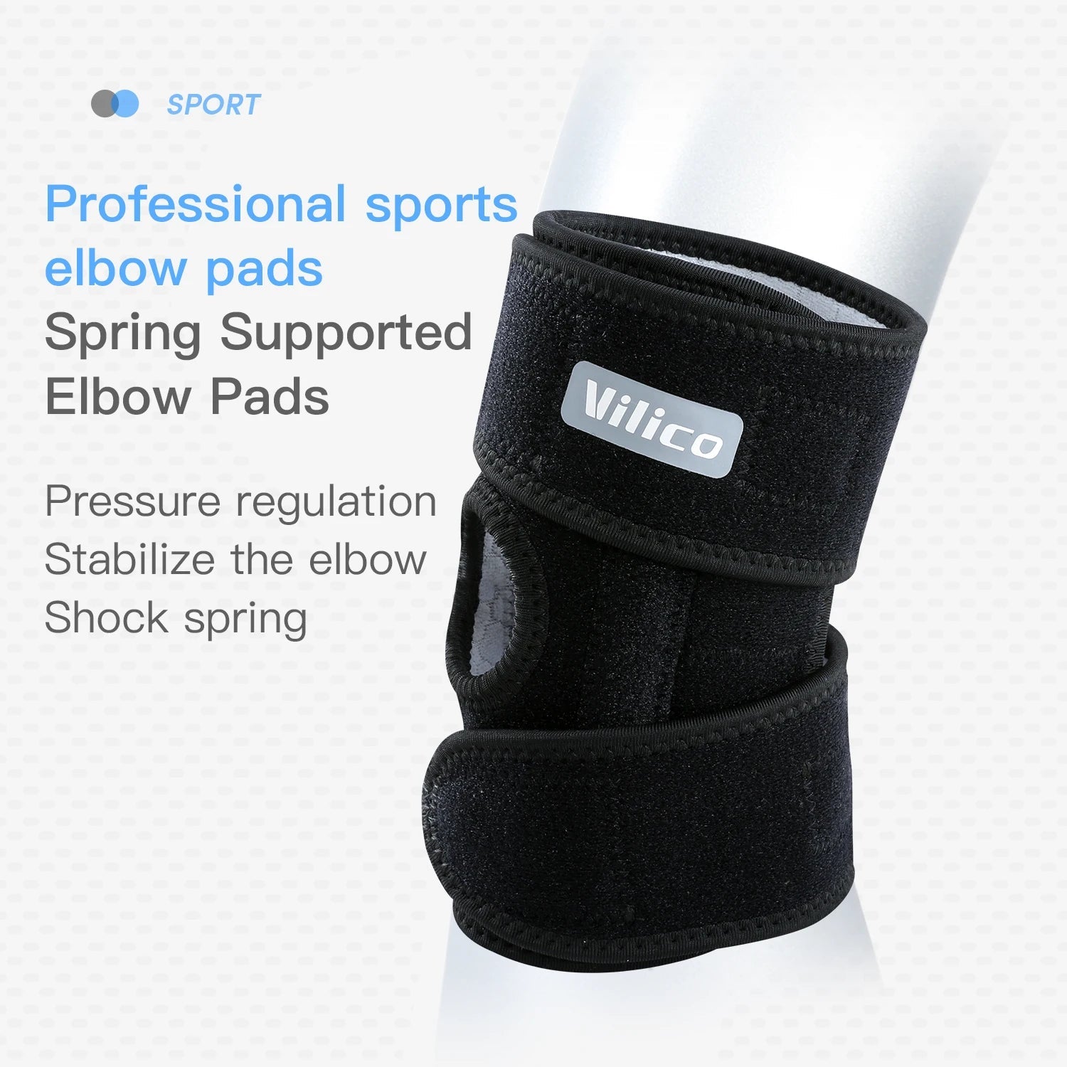 Outdoor fitness soccer bike elbow guard with spring support, breathable pressure fixing protective gear