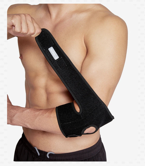 Outdoor fitness soccer bike elbow guard with spring support, breathable pressure fixing protective gear