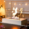 Four sided square alcohol fireplace lamp bar atmosphere desktop decoration heating oven lamp home real fire fireplace