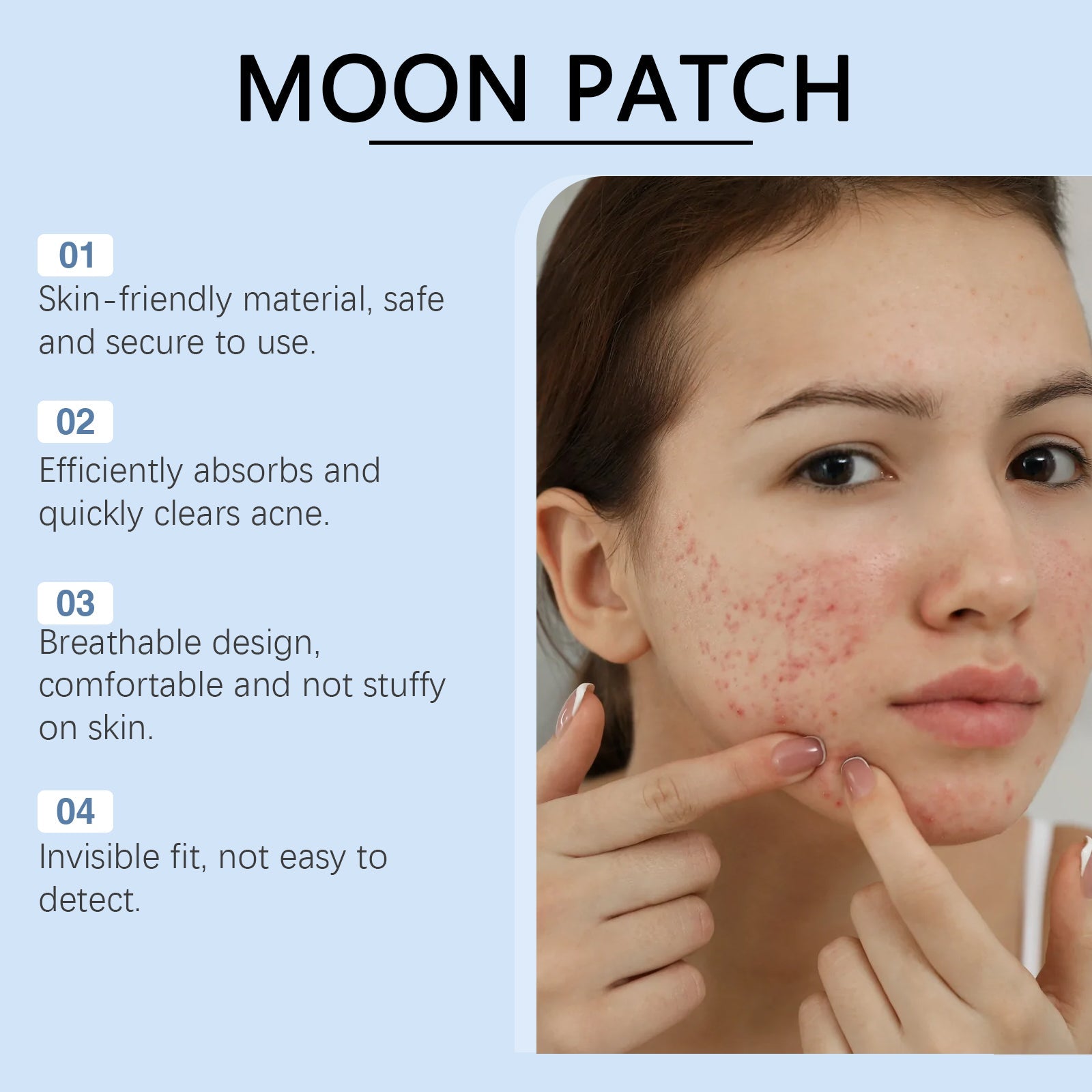 Moon Acne Patch Repair Acne Skin Breathable Facial Skin Gentle Cleansing Patch
