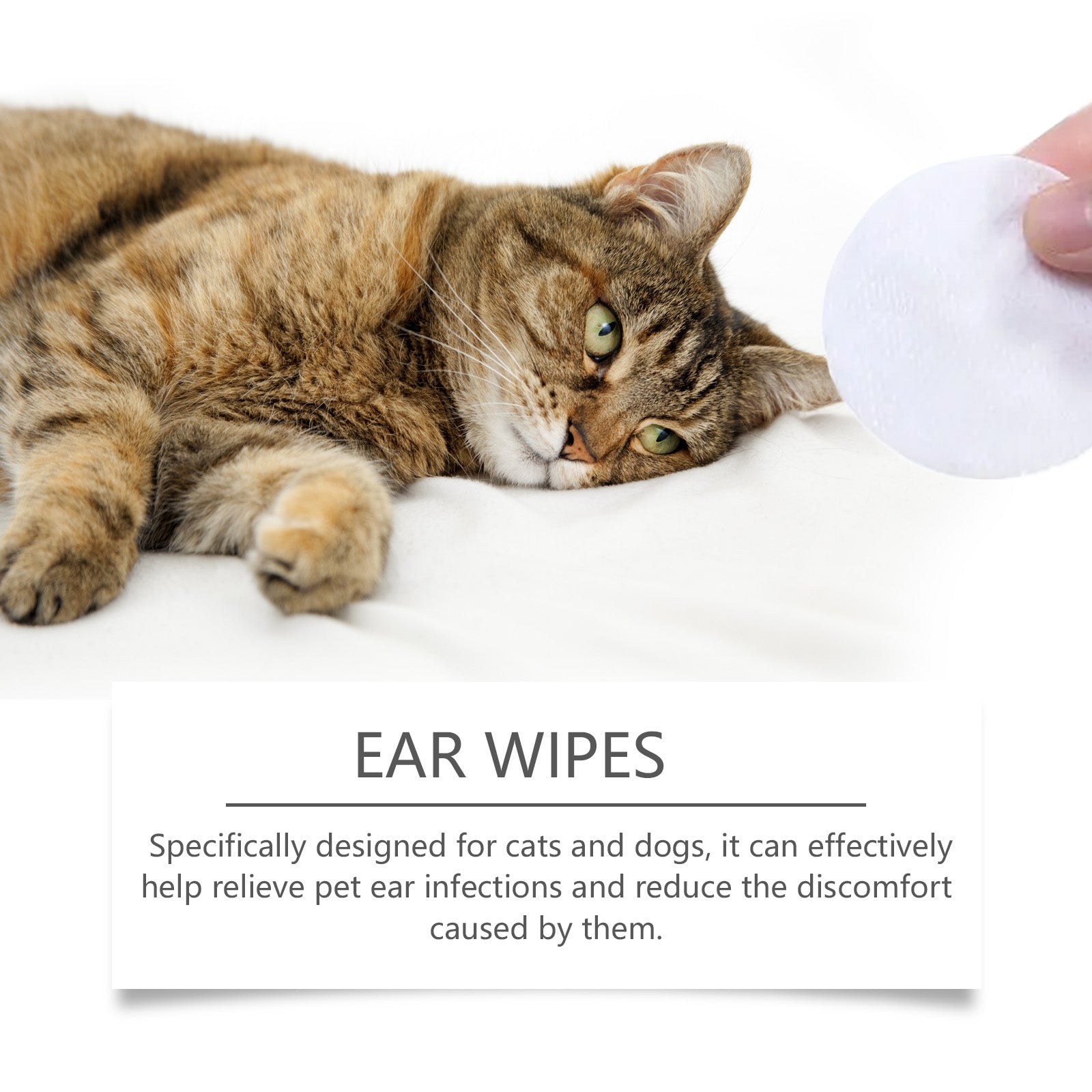 Ear Cleaning Pad For Cats And Dogs Soothes Pet Ear Canal Discomfort And Cleans Ear Dirt