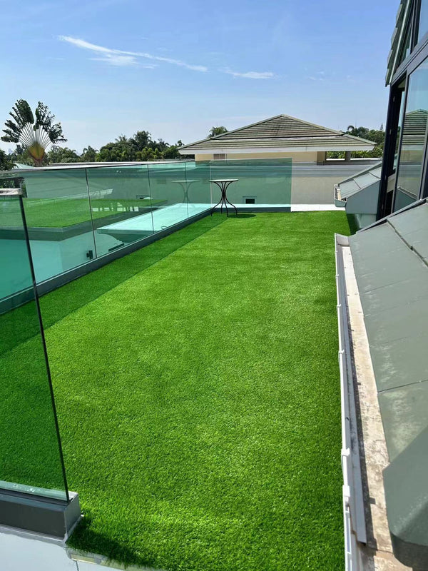 2FTX10FT Outdoor Artificial Grass Runway Blanket, Thick and Realistic Fake Grass Roll Decoration 1.38 