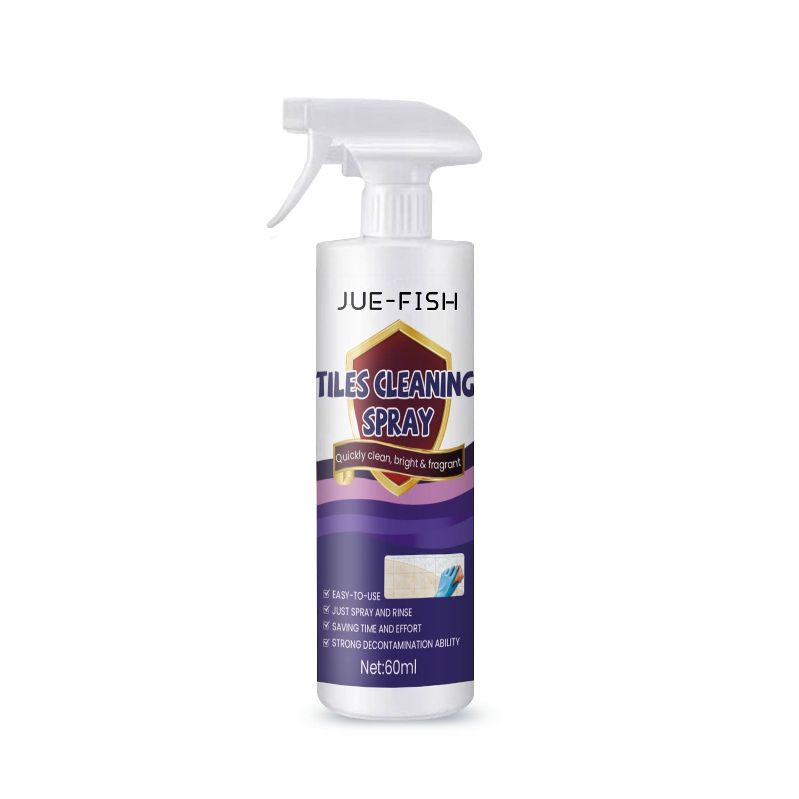 Jue-fish Tile Cleaning Spray, Kitchen Bathroom Wall Floor Tile Decontaminating Cleaning Spray