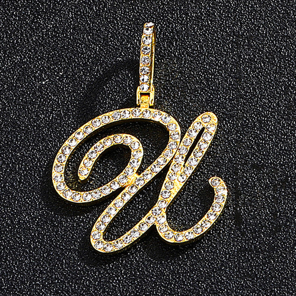 Hip hop accessories grass letter pendant melon seed buckle Cuban chain accessory