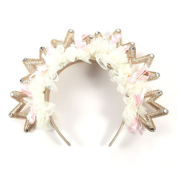 Fashionable new fabric crown hairband for women