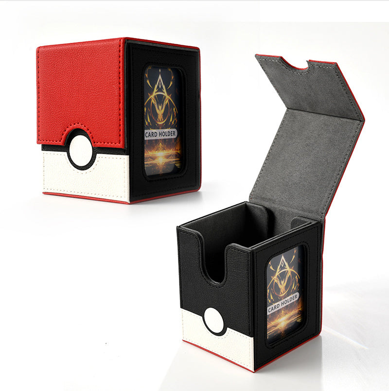 2025 New! Large - capacity Patchwork Windowed Vertical Card Box, 100+ Double - sleeved Cards