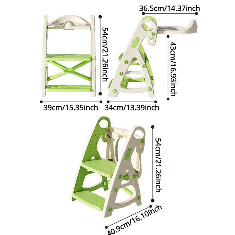 Potty Training Seat & Toddler Step Stool Stability Toddler Toilet Seat Adjustable Height Potty Seats for Toddlers Boys Girls