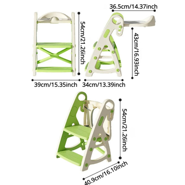 Potty Training Seat & Toddler Step Stool Stability Toddler Toilet Seat Adjustable Height Potty Seats for Toddlers Boys Girls