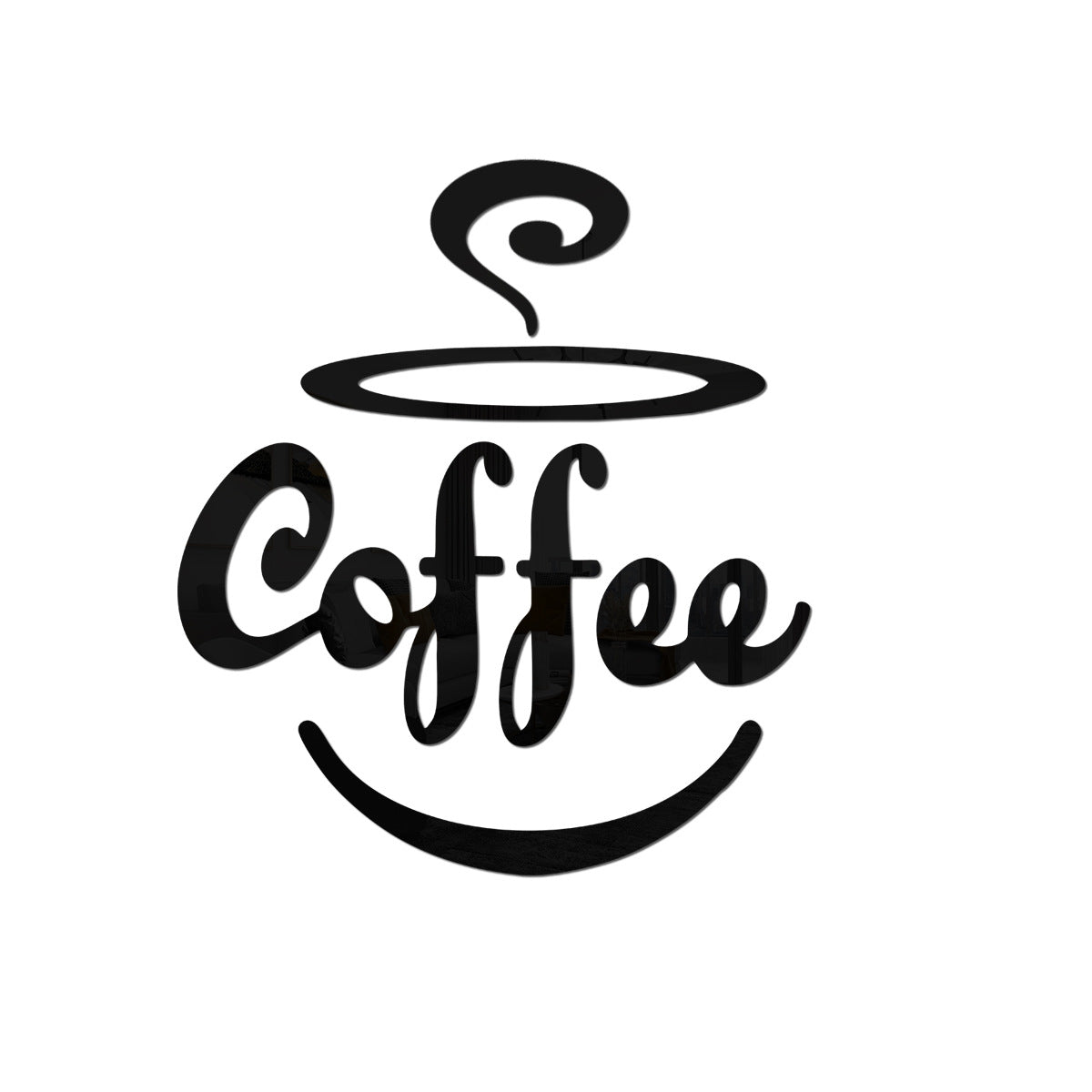 Coffee Themed Mirror Acrylic Wall Stickers for Kitchen and Dining Room