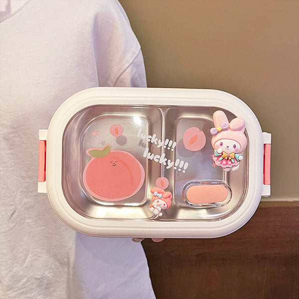 Cute portable stainless steel lunch box lunch box lunch box