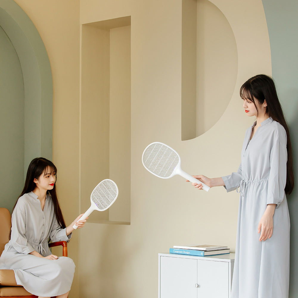 New Household Appliances Mosquito Killer Two-In-One Rechargeable USB Mosquito Killer Lamp Fly Swatter Purple Light Trap