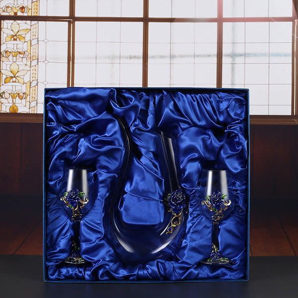 Household enamel crystal glass red wine glass goblet decanter