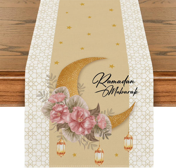 Printed Moon Castle House Tablecloth Home Decoration Party Festival Atmosphere Table Flag