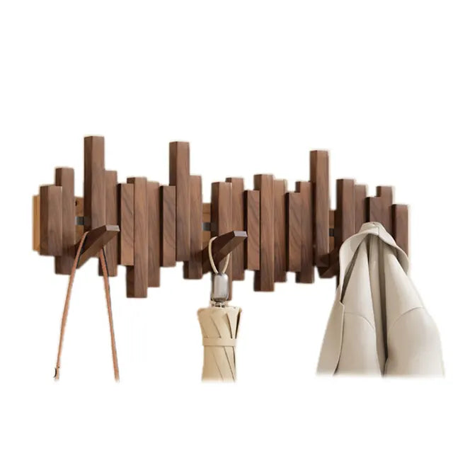 Coat Racks Wall Hanging Wall Entry Door Porch Hanging Scarf Coat Rack Perforated Solid Wood Creative Piano Keys Clothes Hook