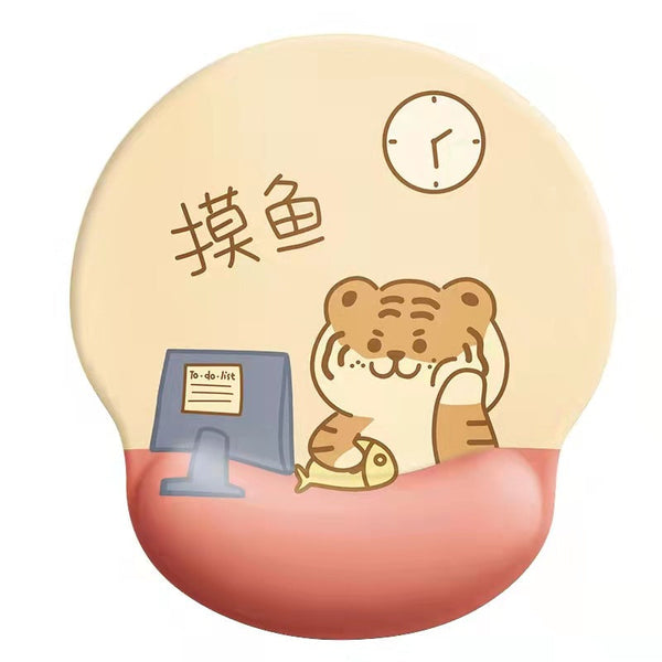 Bear mouse pad wrist mouse pad girls soft pad cute wrist pad 3d silicone wrist pad hand rest