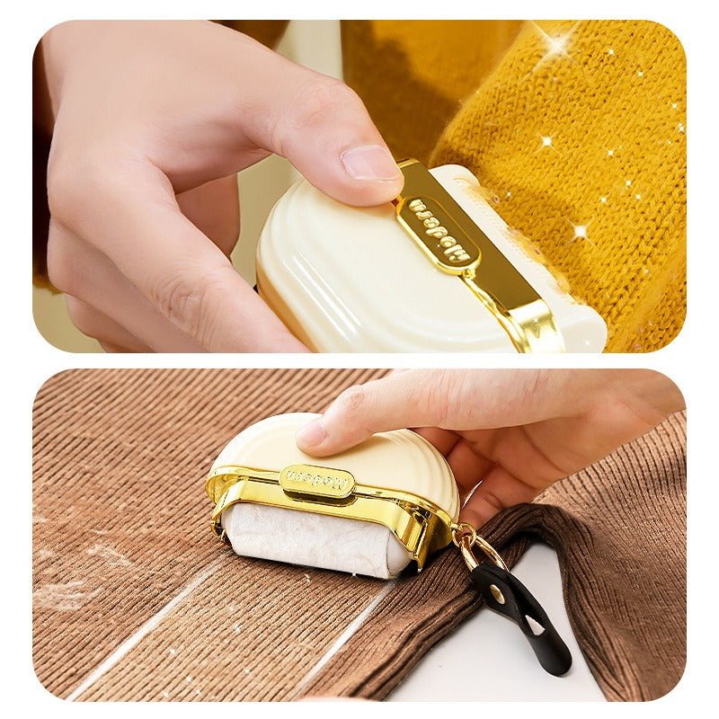 Portable roller hair remover for space capsule hair sticking