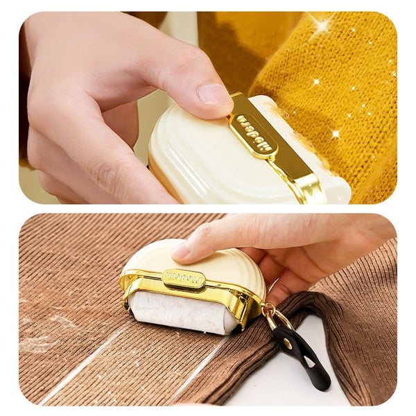 Portable roller hair remover for space capsule hair sticking