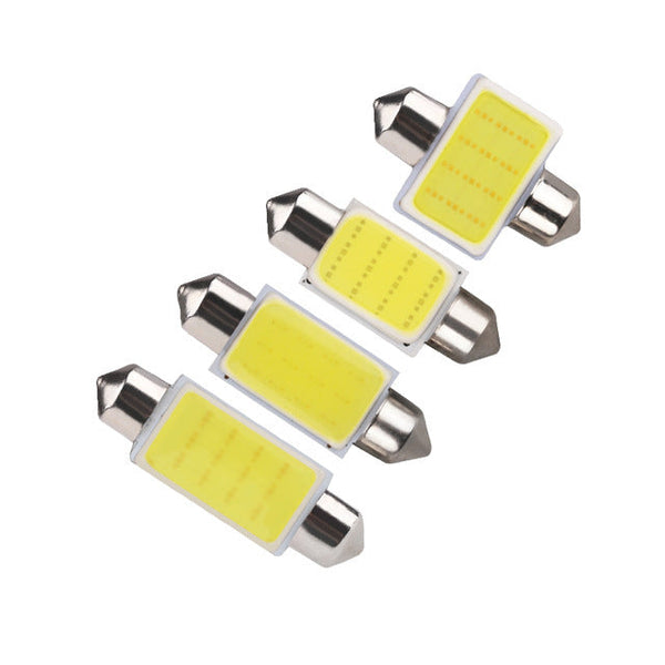 Crystal blue White 12Chips COB C5W Car Auto Festoon Dome Interior LED Lights Lamp Map Roof Reading Bulb DC12V 31/36/39/42mm